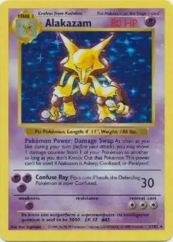 Alakazam [Shadowless] - Pokemon Base Set #1