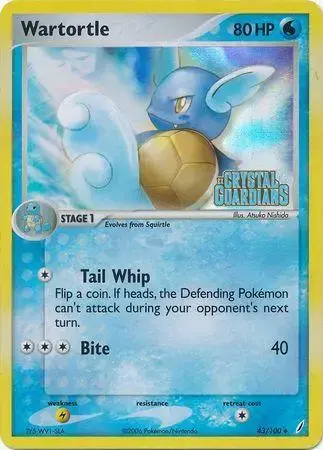 Wartortle [Reverse Holo] - Pokemon Crystal Guardians #43