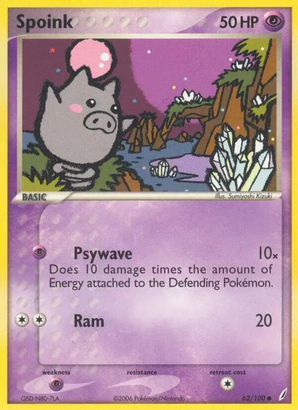 Spoink - Pokemon Crystal Guardians #62