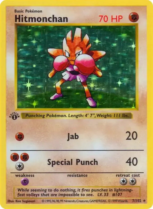 Hitmonchan [1st Edition] - Pokemon Base Set #7