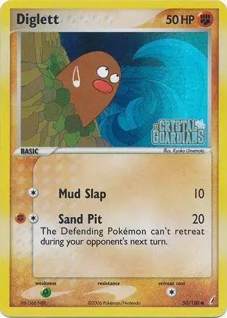 Diglett [Reverse Holo] - Pokemon Crystal Guardians #50