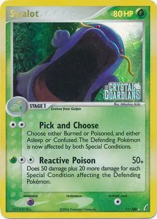 Swalot [Reverse Holo] - Pokemon Crystal Guardians #11