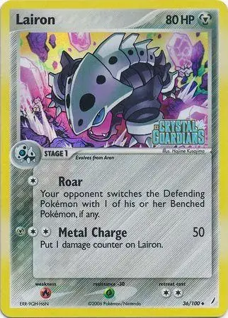 Lairon [Reverse Holo] - Pokemon Crystal Guardians #36