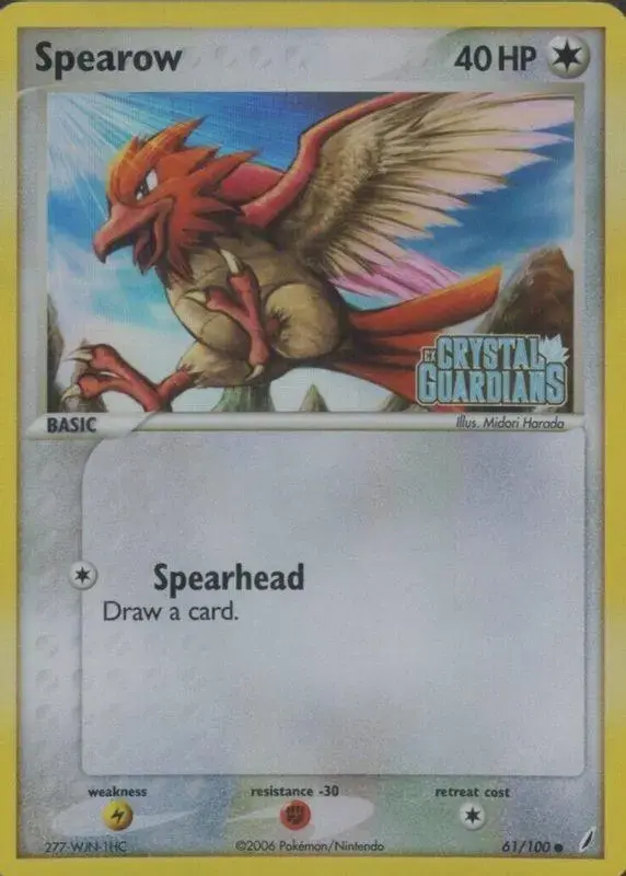 Spearow [Stamped Reverse Holo] - Pokemon Crystal Guardians #61