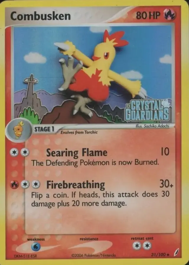 Combusken [Reverse Holo] - Pokemon Crystal Guardians #31