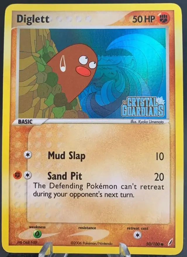 Diglett [Stamped] - Pokemon Crystal Guardians #50