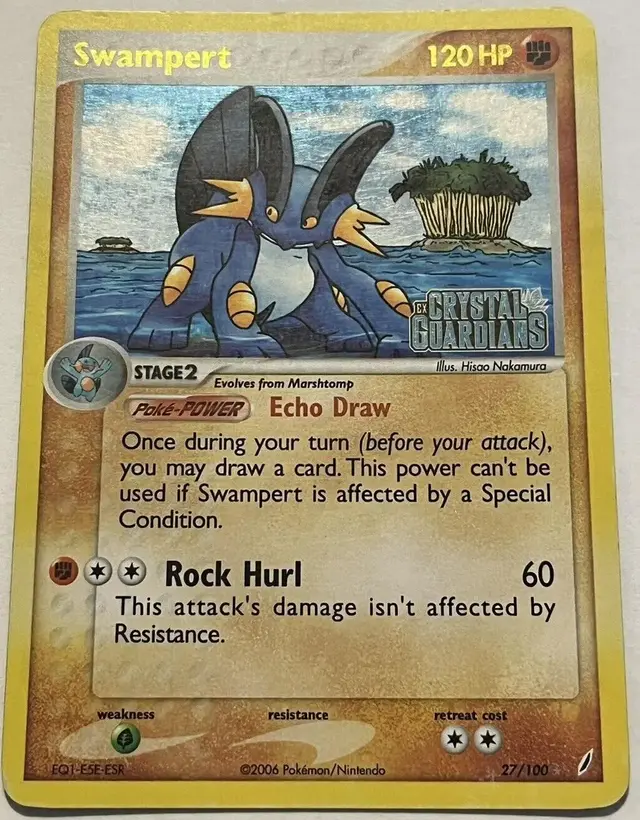 Swampert [Stamped] - Pokemon Crystal Guardians #27