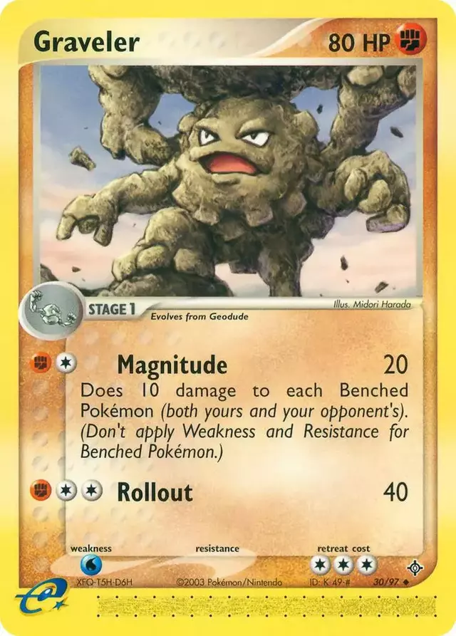 Graveler [Reverse Holo] - Pokemon Dragon #30
