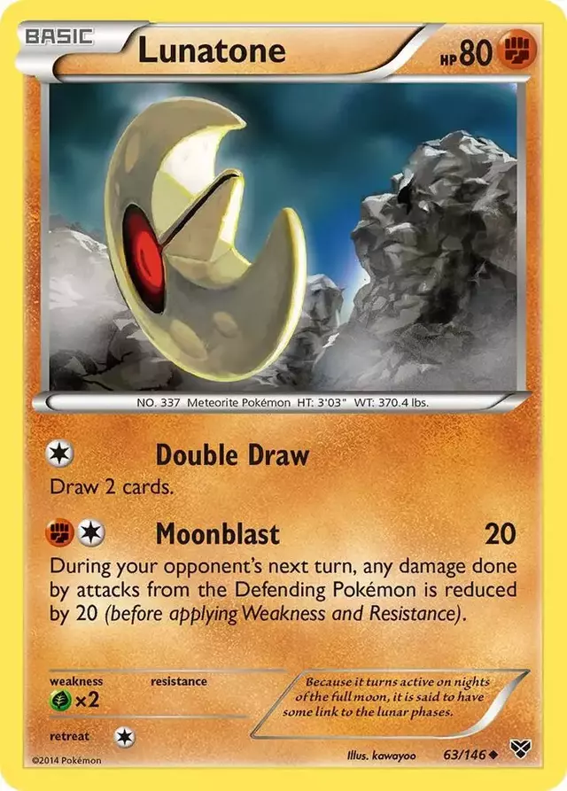 Lunatone [Reverse Holo] - Pokemon XY #63