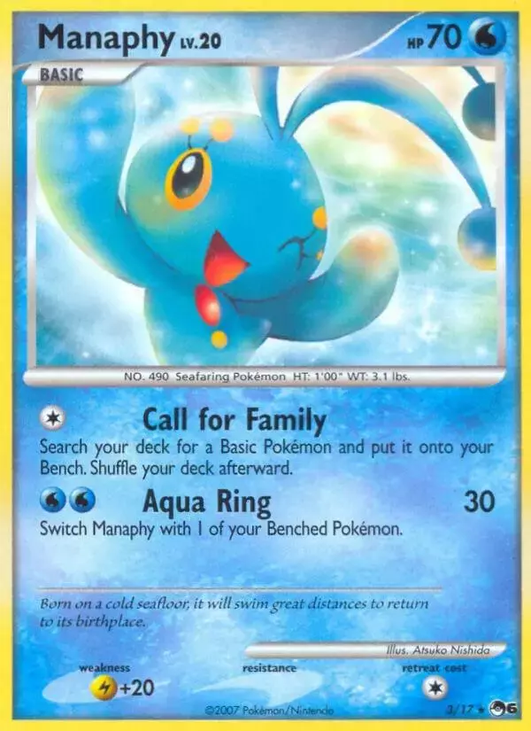 manaphy pokemon card price Amazon.com: - Manaphy-EX (116/122) - XY Breakpoint Colorless Wave Splash (30) Weakness Grass 2 Resistance None None Retreat Cost Manaphy 2007 Diamond & Pearl