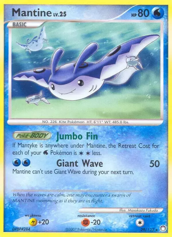 Mantine [Reverse Holo] - Pokemon Mysterious Treasures #29