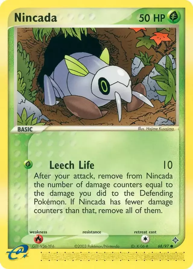 Nincada [Reverse Holo] - Pokemon Dragon #68