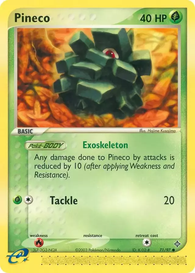 Pineco [Reverse Holo] - Pokemon Dragon #71