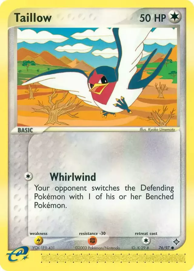 Taillow [Reverse Holo] - Pokemon Dragon #76
