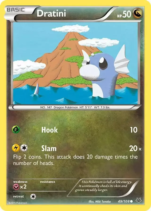 Dratini [Reverse Holo] - Pokemon Roaring Skies #49