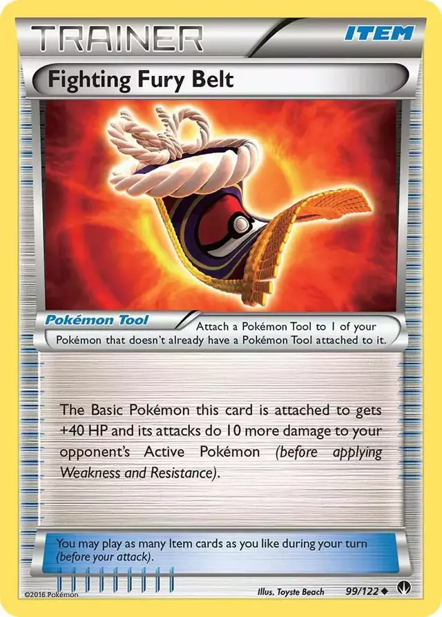 Fighting Fury Belt [Reverse Holo] - Pokemon BREAKpoint #99