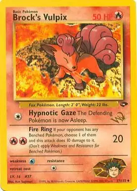 Brock's Vulpix [W Stamp] - Pokemon WoTC Promos #37