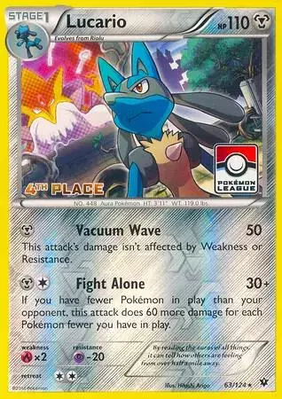 Lucario [4th Place League] - Pokemon Tournament Promos #63