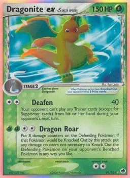 Dragonite EX #91 - Pokemon Dragon Frontiers