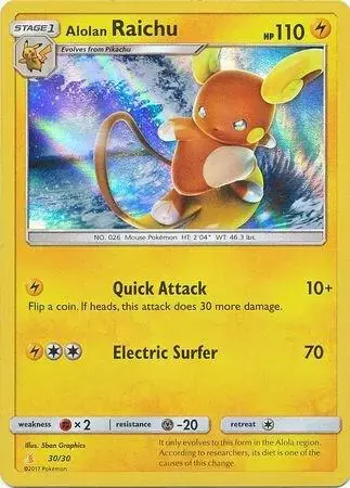 Alolan Raichu - Pokemon Lycanroc & Alolan Raichu #30