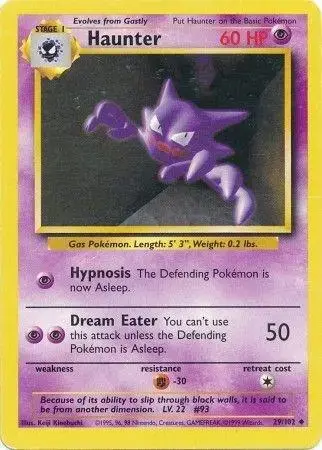 Haunter #29 - Pokemon Base Set