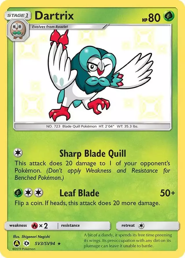 Dartrix - Pokemon Hidden Fates #SV3