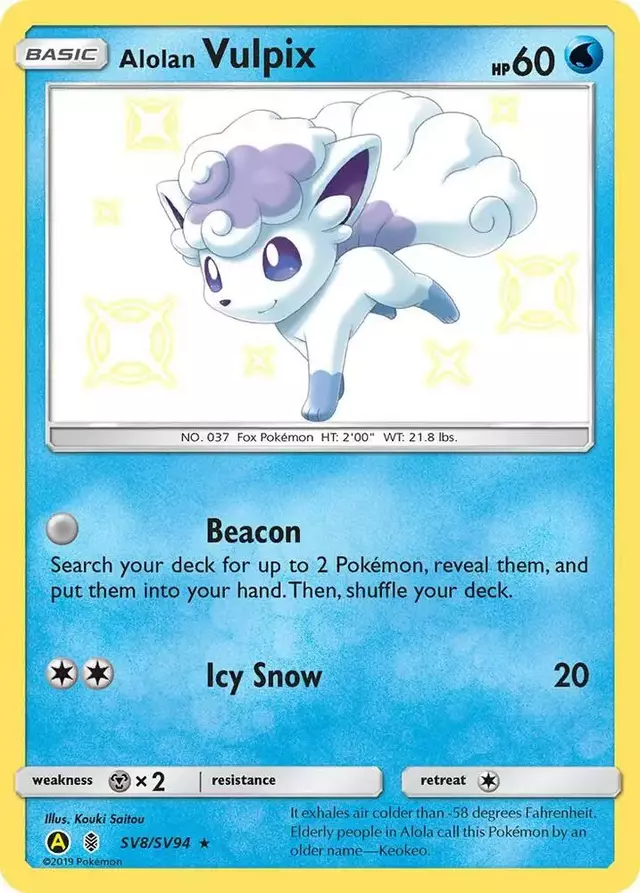 Alolan Vulpix - Pokemon Hidden Fates #SV8