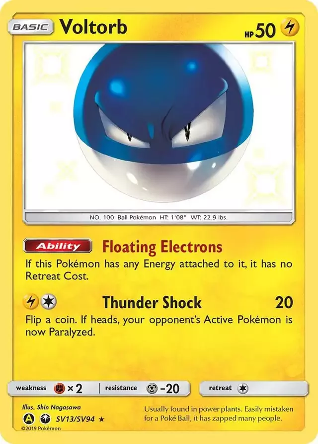 Voltorb - Pokemon Hidden Fates #SV13
