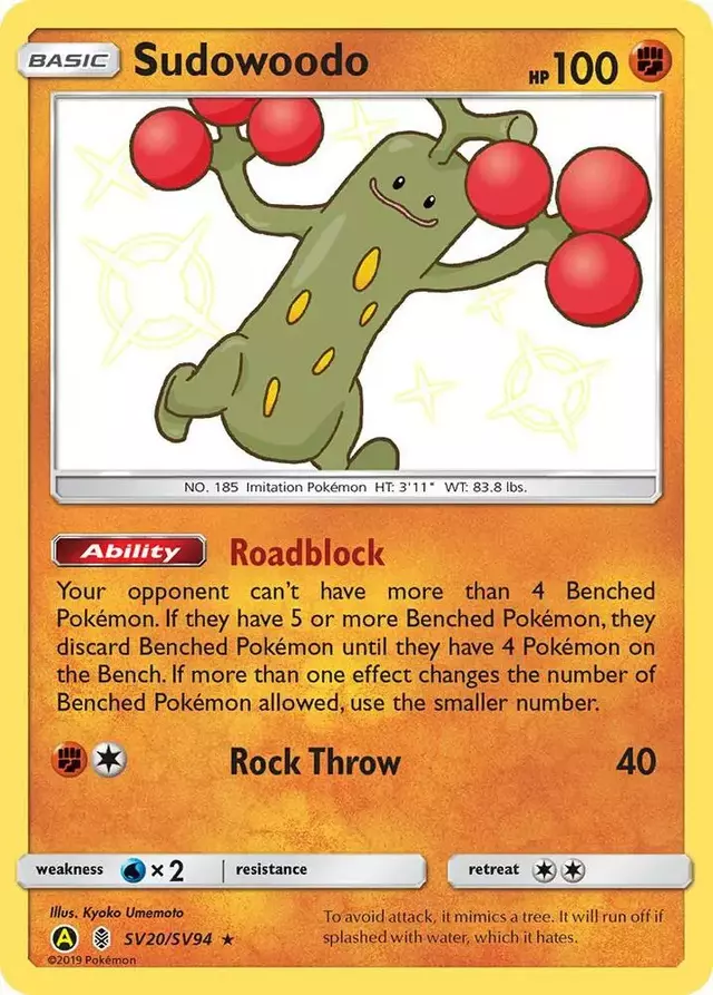 Sudowoodo - Pokemon Hidden Fates #SV20