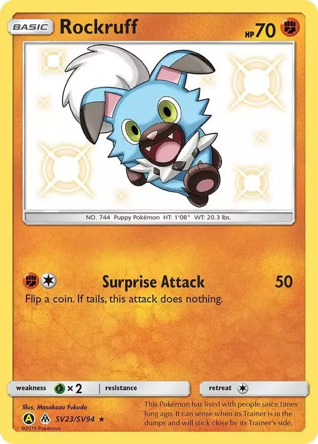 Rockruff - Pokemon Hidden Fates #SV23