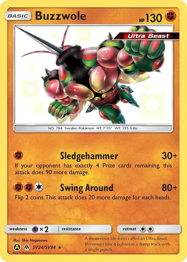 Buzzwole - Pokemon Hidden Fates #SV24