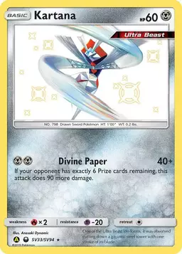 Kartana - Pokemon Hidden Fates