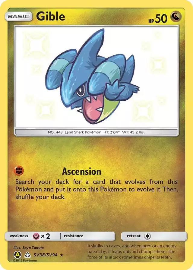 Gible - Pokemon Hidden Fates #SV38