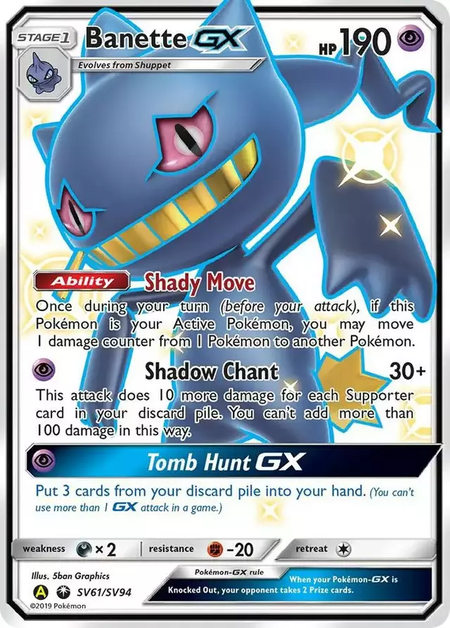 Banette GX - Pokemon Hidden Fates #SV61