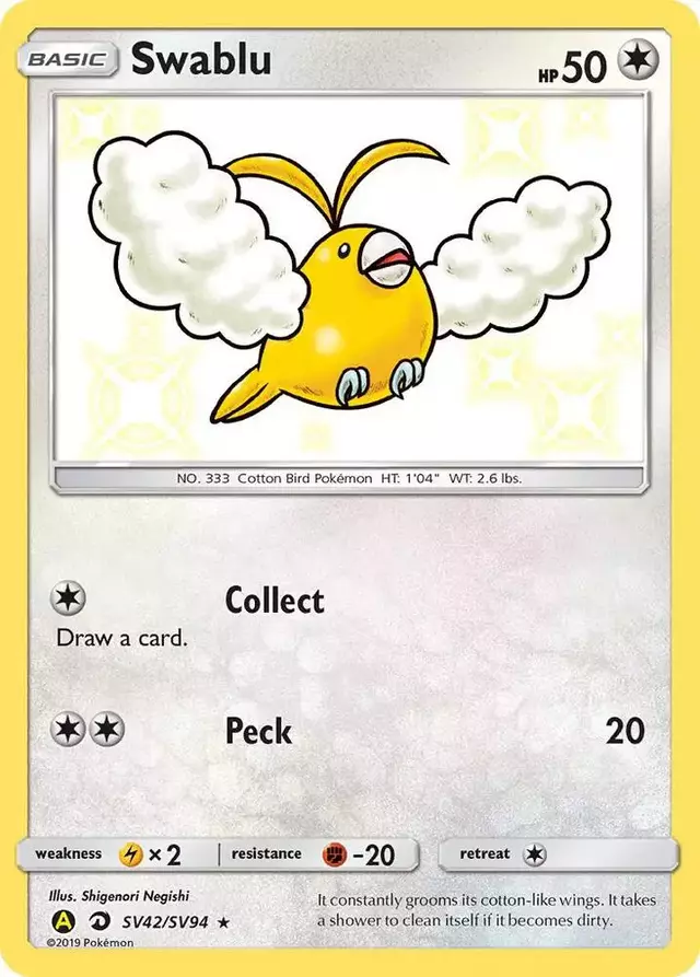 Swablu - Pokemon Hidden Fates #SV42