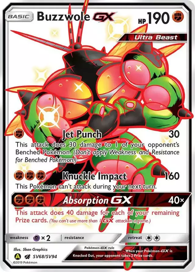Buzzwole GX - Pokemon Hidden Fates #SV68
