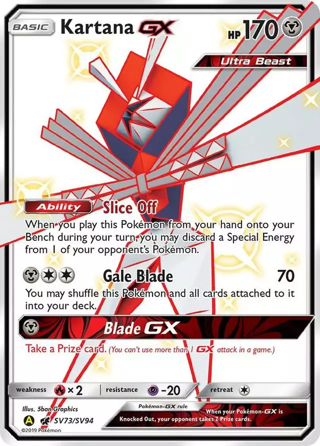 Kartana GX - Pokemon Hidden Fates #SV73