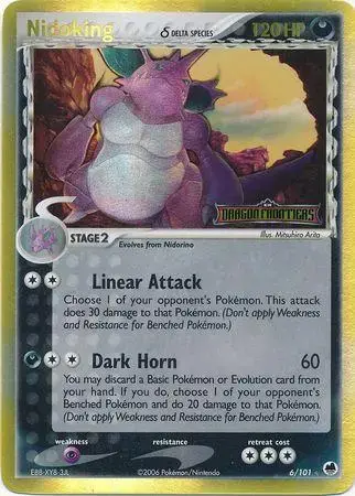 Nidoking [Reverse Holo] - Pokemon Dragon Frontiers #6