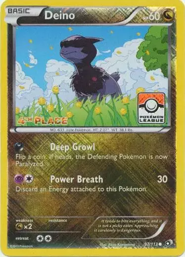 Deino [4th Place League] - Pokemon Tournament Promos #97