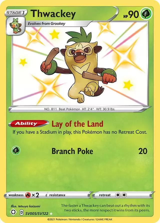 Thwackey - Pokemon Shining Fates #SV005