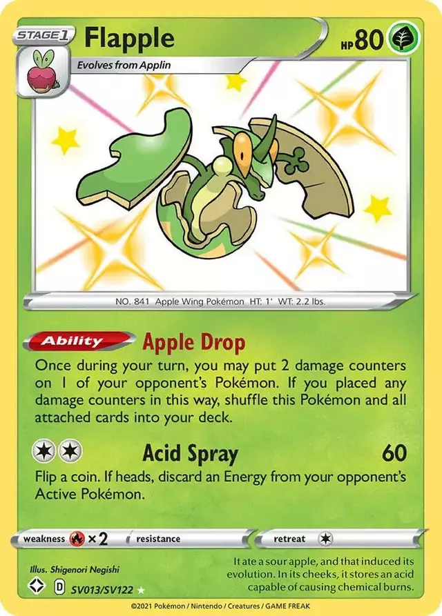 Flapple - Pokemon Shining Fates #SV013