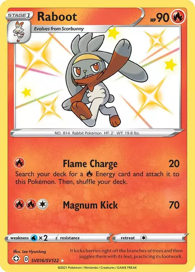 Raboot - Pokemon Shining Fates #SV016