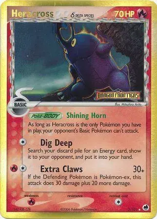 Heracross [Reverse Holo] - Pokemon Dragon Frontiers #3
