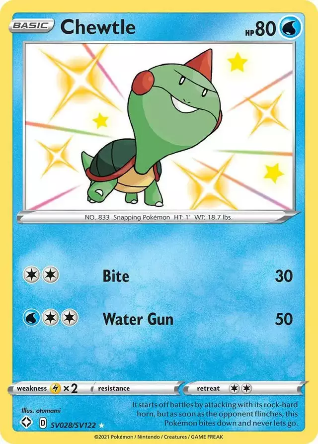 Chewtle - Pokemon Shining Fates #SV028