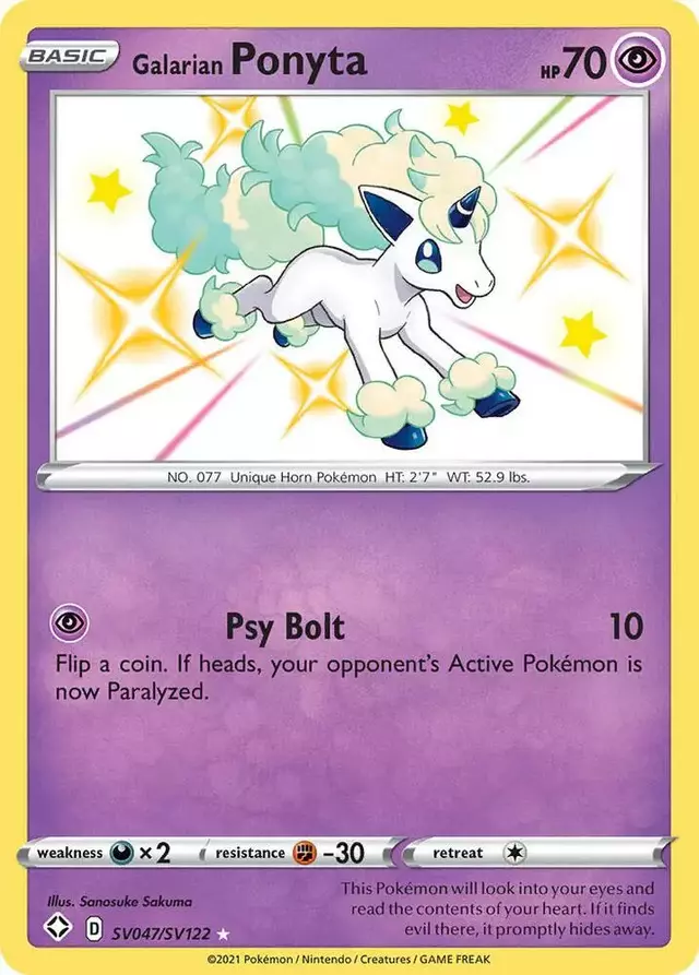 Galarian Ponyta - Pokemon Shining Fates #SV047