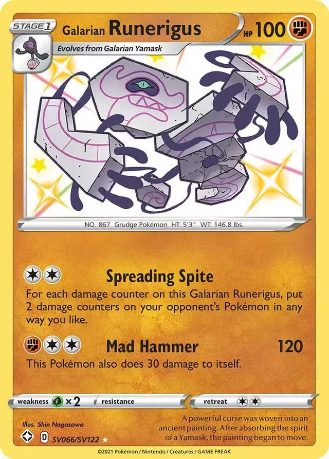 Galarian Runerigus - Pokemon Shining Fates #SV066