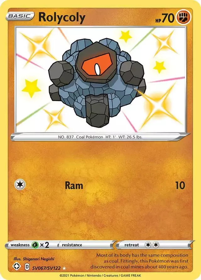 Rolycoly - Pokemon Shining Fates #SV067