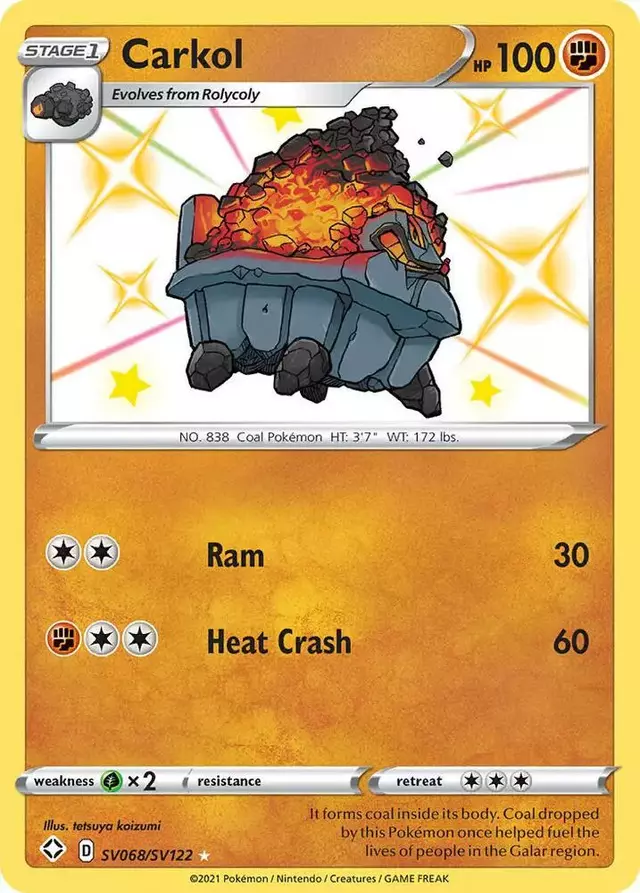 Carkol - Pokemon Shining Fates #SV068