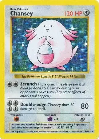 Chansey [Shadowless] - Pokemon Base Set #3