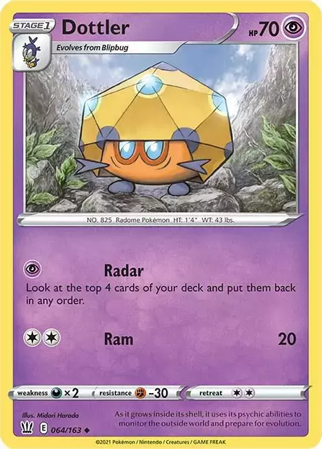 Dottler [Reverse Holo] - Pokemon Battle Styles #64